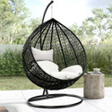 SPYDER HOME DECORE Single Seater Swing chair With Stand And Cushion For Adult Iron Hammock