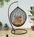 SPYDER HOME DECORE Single Seater Swing chair With Stand And Cushion For Adult Iron Hammock (Green, Black, DIY(Do-It-Yourself))