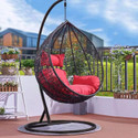 SPYDER HOME DECORE Single Seater Swing chair With Stand And Cushion For Adult Iron Hammock