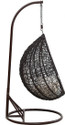 SPYDER HOME DECORE Single Seater Swing chair With Stand And Cushion For Adult Iron Hammock (Clear, Brown, DIY(Do-It-Yourself))