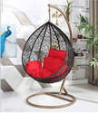 SPYDER HOME DECORE Single Seater Swing chair With Stand And Cushion For Adult Iron Hammock