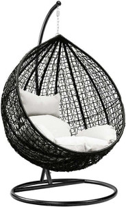 spyder home decore single seater swing chair with stand and cushion for adult iron hammock