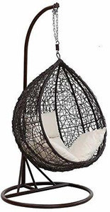 spyder home decore swing chair with stand and cushion for adult iron hammock beige beige diydo-it-yourself