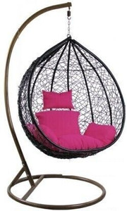 spyder home decore single seater swing chair with stand and cushion for adult iron hammock purple diydo-it-yourself