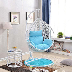 spyder home decore single seater swing chair with stand and cushion for adult iron hammock white copper diydo-it-yourself