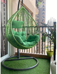 spyder home decore single seater swing chair with stand and cushion for adult iron hammock