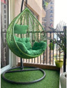 SPYDER HOME DECORE Single Seater Swing chair With Stand And Cushion For Adult Iron Hammock
