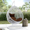 SPYDER HOME DECORE Single Seater Swing chair With Stand And Cushion For Adult Iron Hammock (Maroon, DIY(Do-It-Yourself))