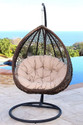 SPYDER HOME DECORE Single Seater Swing chair With Stand And Cushion For Adult Iron Hammock (Beige, Brown, Clear, DIY(Do-It-Yourself))