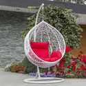 SPYDER HOME DECORE Single Seater Swing chair With Stand And Cushion For Adult Iron Hammock (Clear, Pink, DIY(Do-It-Yourself))