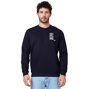 Spykar Blended Slim Fit Round Neck Full
