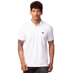 Spykar Mens Slim Fit Polo Neck Half