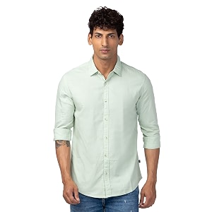 Spykar Full Sleeves Cotton Blend Slim Fit