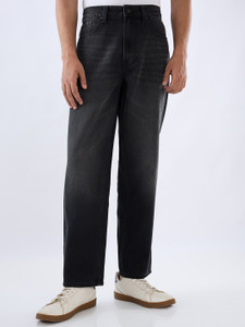 Spykar Loose Fit Men Black Jeans