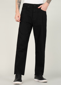 Spykar Loose Fit Men Black Jeans