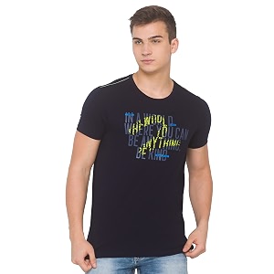 Spykar Mens Cotton Blend Slim T-Shirts