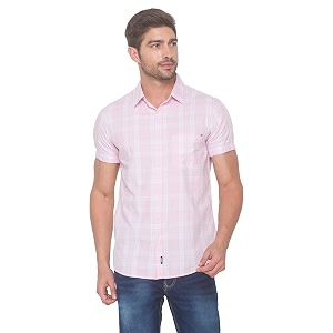Spykar Mens Cotton Slim Casual Shirts Baby