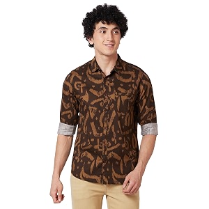 Spykar Mens Cotton Slim Fit Shirt