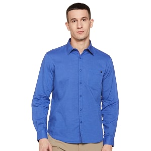 Spykar Mens Cotton Solid Slim Fit Shirt