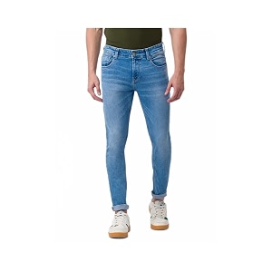 Spykar Mens Kano Slim Fit Mid-Rise Jeans