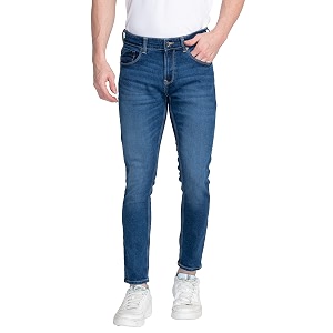 Spykar Mens Kano Slim Fit Mid-Rise Jeans