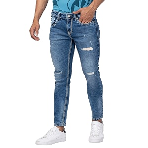 Spykar Mens Kano Slim Fit Mid-Rise Jeans