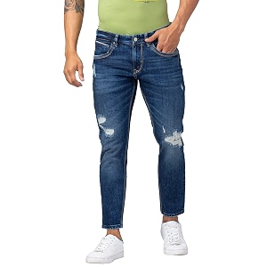Spykar Mens Kano Slim Fit Mid-Rise Jeans