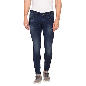 Spykar Mens Kano Slim Fit Mid-Rise Jeans