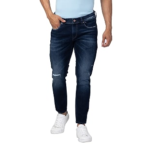 Spykar Mens Kano Slim Fit Mid-Rise Jeans