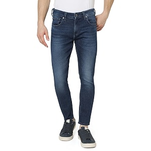 Spykar Mens Kano Slim Fit Mid-Rise Jeans
