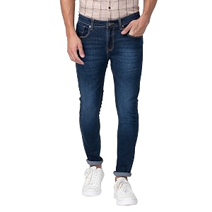 Spykar Mens Mid Rise Slim Fit Jeans
