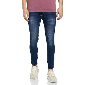 Spykar Mens Mid Rise Tapered Jeans