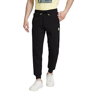 Spykar Mens Mid Rise Fitted Track Pants