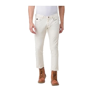 Spykar Mens Mid Rise Slim Trousers