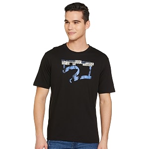 Spykar Mens Oversized Round Neck Half Sleeve