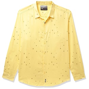 Spykar Mens Printed Slim Fit Shirt