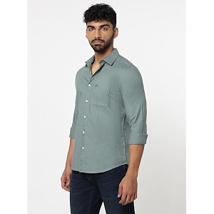 Spykar Mens Regular Fit Full Sleeve Cotton