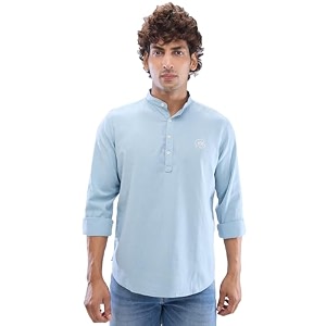spykar men39s regular fit na full sleeve solid casual shirts