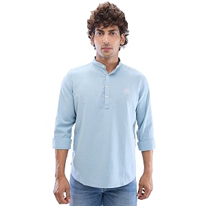 spykar men39s regular fit na full sleeve solid casual shirts