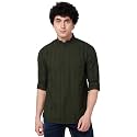 Spykar Men's Regular Fit N/A Full Sleeve Solid Casual Shirts