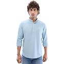 Spykar Men's Regular Fit N/A Full Sleeve Solid Casual Shirts