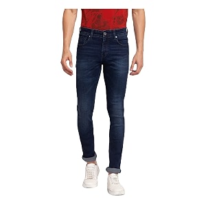 Spykar Mens Slim Fit Low Rise Casual