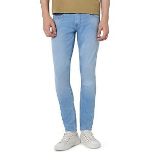 Spykar Mens Skinny Fit Low-Rise Casual Jeans