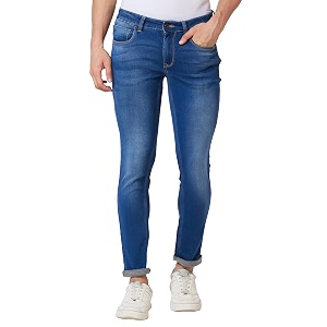 Spykar Mens Slim Fit Low Rise Casual