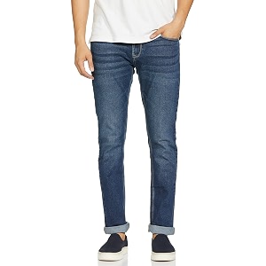 Spykar Mens Slim Fit Low Rise Casual