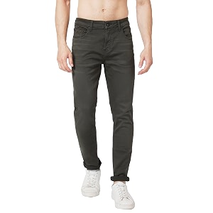 Spykar Mens Slim Fit Low Rise Casual