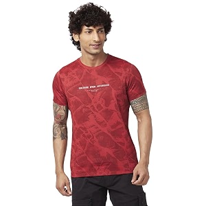 Spykar Mens Slim Fit Round Neck Half