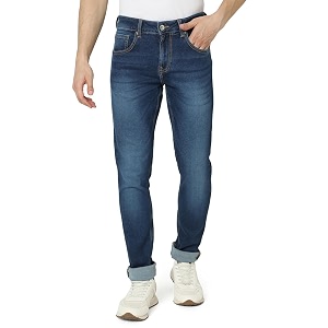 Spykar Mens Slim Fit Low Rise Casual