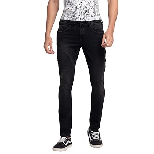 Spykar Mens Slim Fit Low Rise Casual