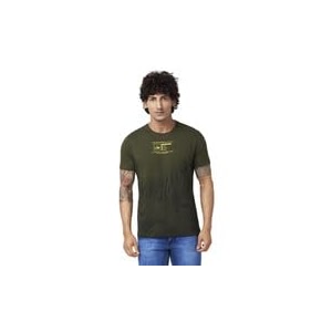 Spykar Mens Slim Fit Round Neck Half